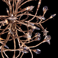 37'' Fiore 24 Light Pearlized Antique Brass Chandelier