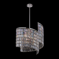 23'' Vortice 7 Light Silver Chandelier