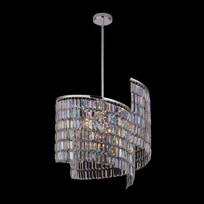 23'' Vortice 7 Light Silver Chandelier
