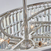 23'' Vortice 7 Light Silver Chandelier