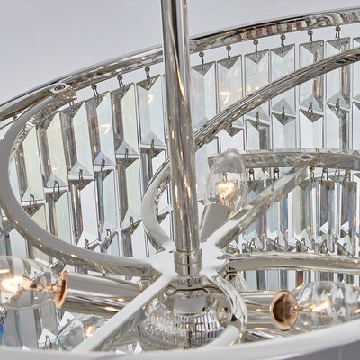 23'' Vortice 7 Light Silver Chandelier