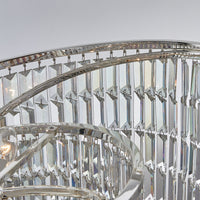 23'' Vortice 7 Light Silver Chandelier