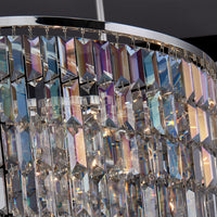 23'' Vortice 7 Light Silver Chandelier