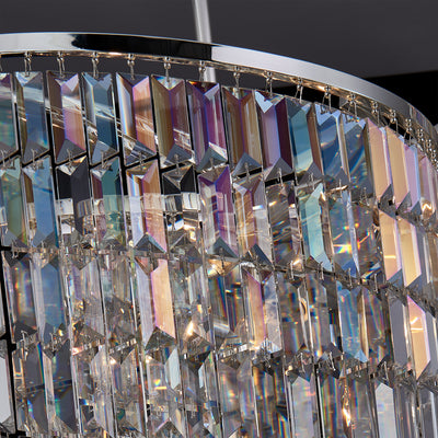 23'' Vortice 7 Light Silver Chandelier