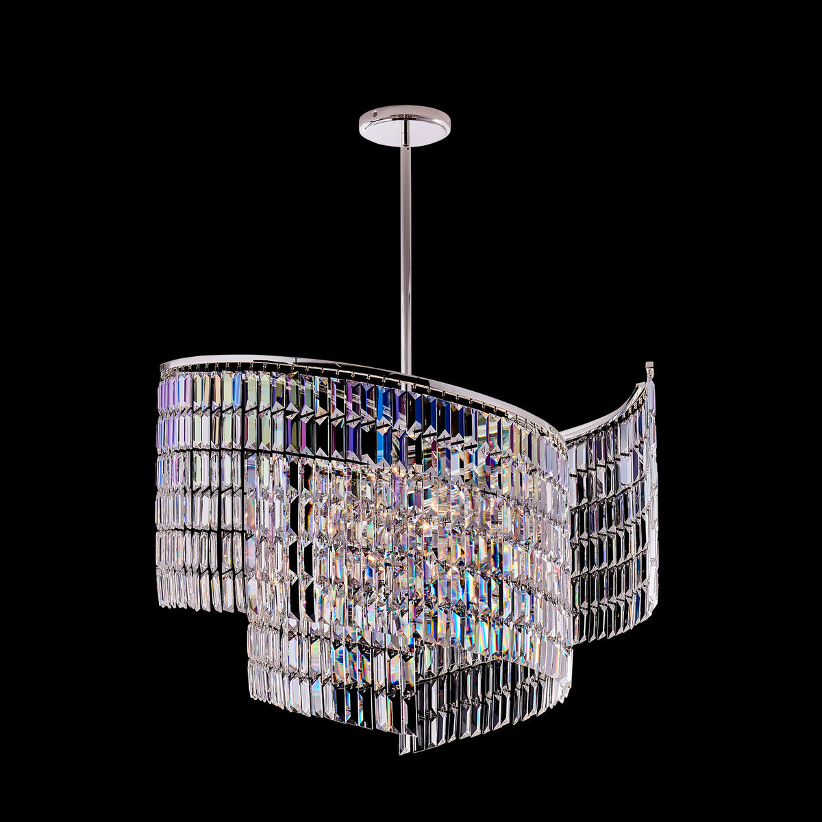 26'' Vortice 13 Light Silver Chandelier