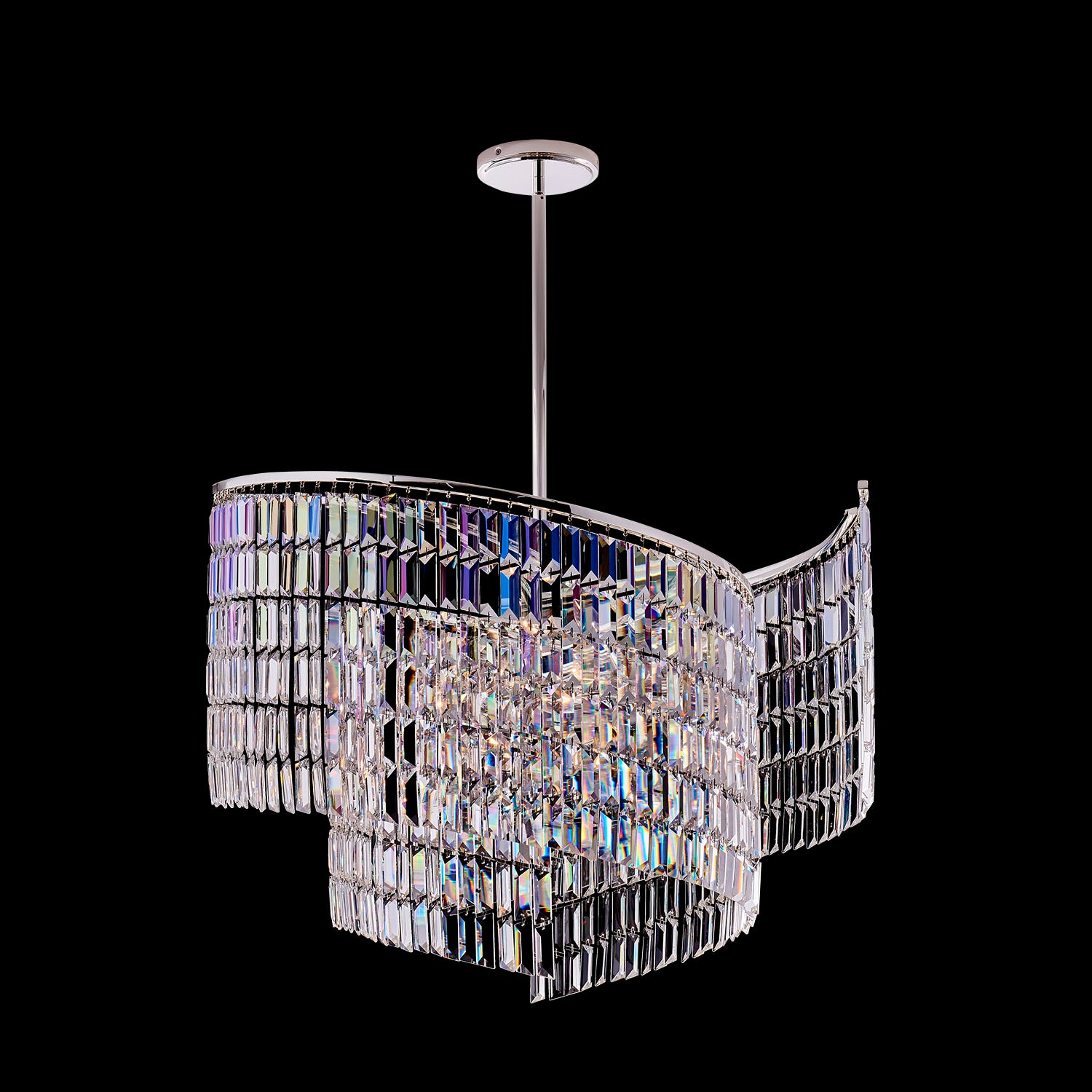 26'' Vortice 13 Light Silver Chandelier