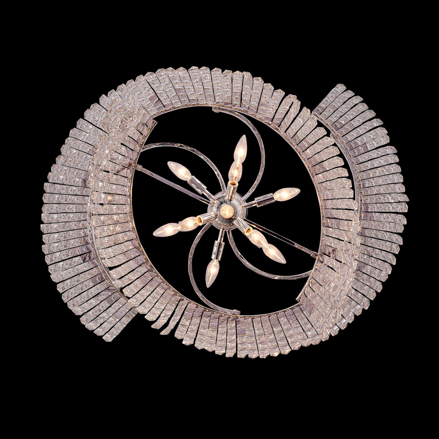 26'' Vortice 13 Light Silver Chandelier