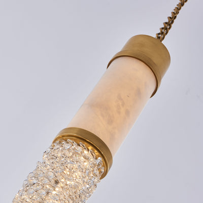 42'' Tubo 1 Light True Brass Pendant