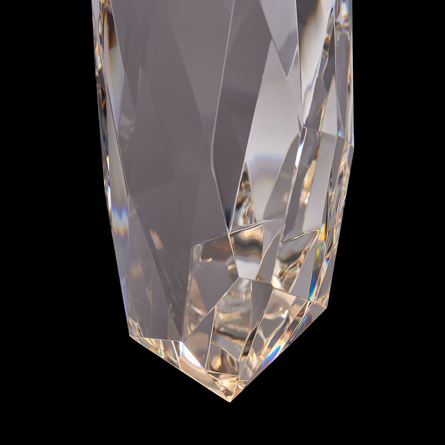 15'' Diamante 1 Light Winter Brass Pendant