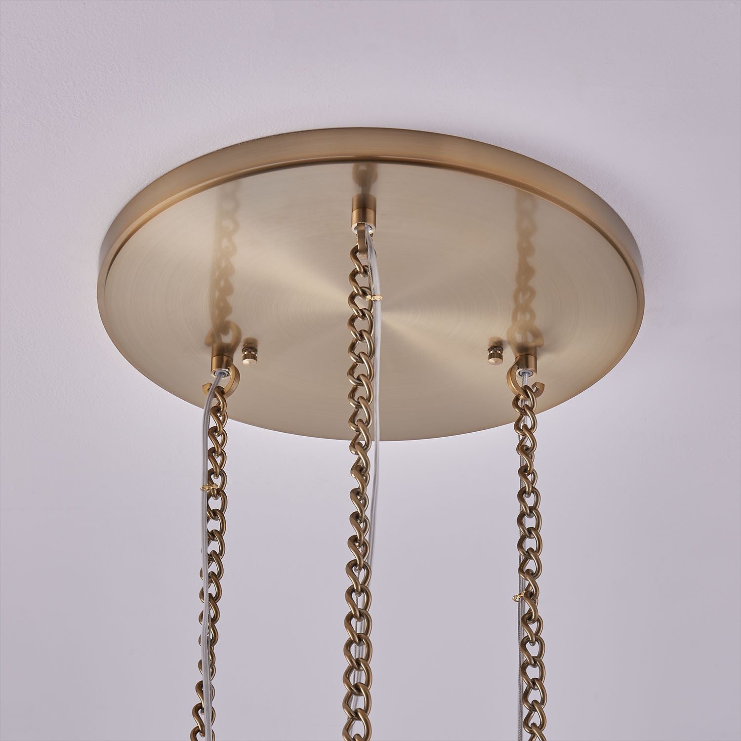 15'' Diamante 3 Light Winter Brass Multi-Pendant