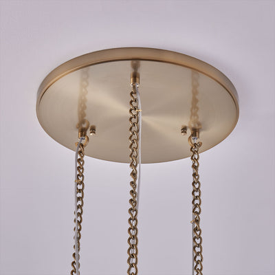 15'' Diamante 3 Light Winter Brass Multi-Pendant
