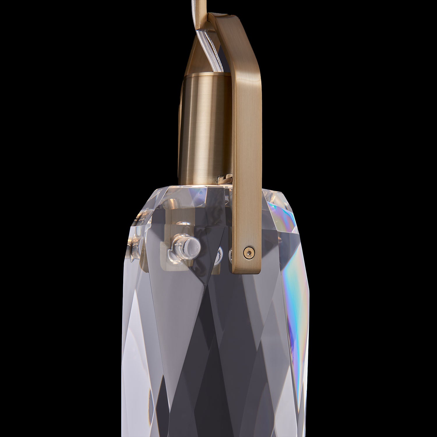 15'' Diamante 3 Light Winter Brass Multi-Pendant