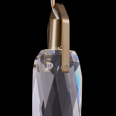 15'' Diamante 3 Light Winter Brass Multi-Pendant