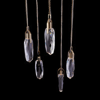 15'' Diamante 5 Light Winter Brass Multi-Pendant