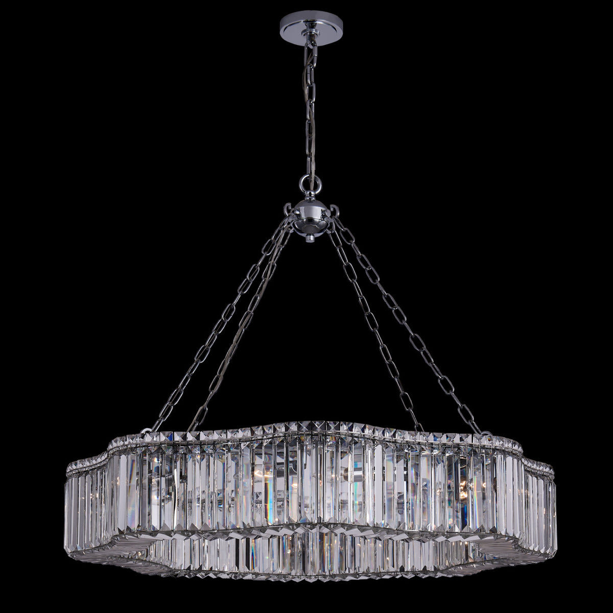 29'' Corda 12 Light Chrome Chandelier