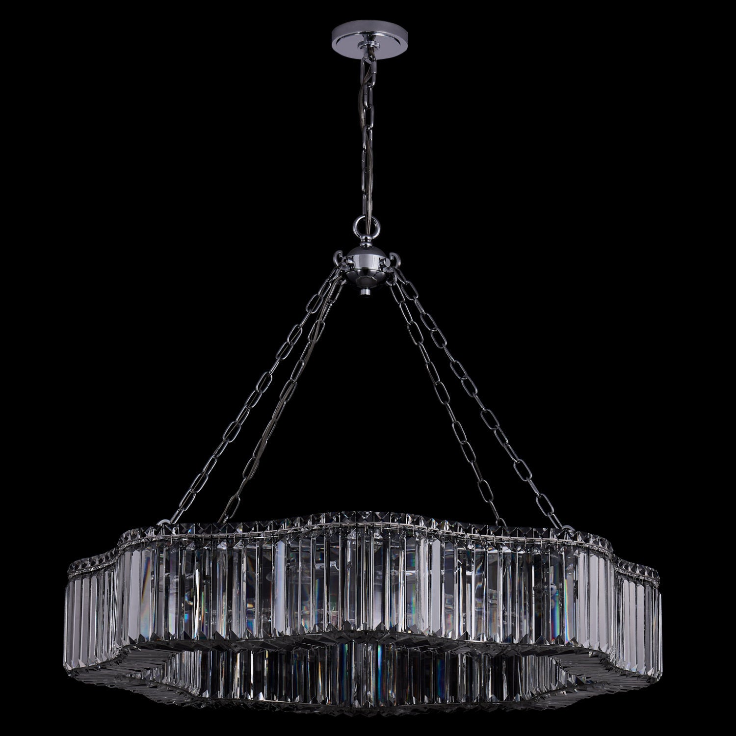 29'' Corda 12 Light Chrome Chandelier