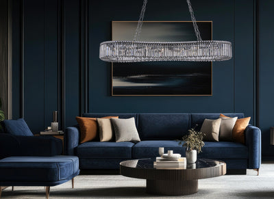 8'' Corda 18 Light Chrome Linear Pendant