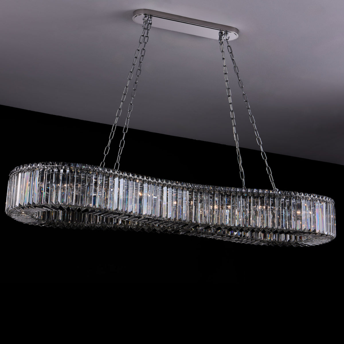 8'' Corda 18 Light Chrome Linear Pendant