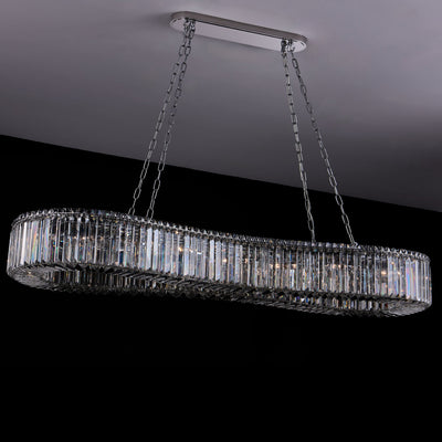 8'' Corda 18 Light Chrome Linear Pendant