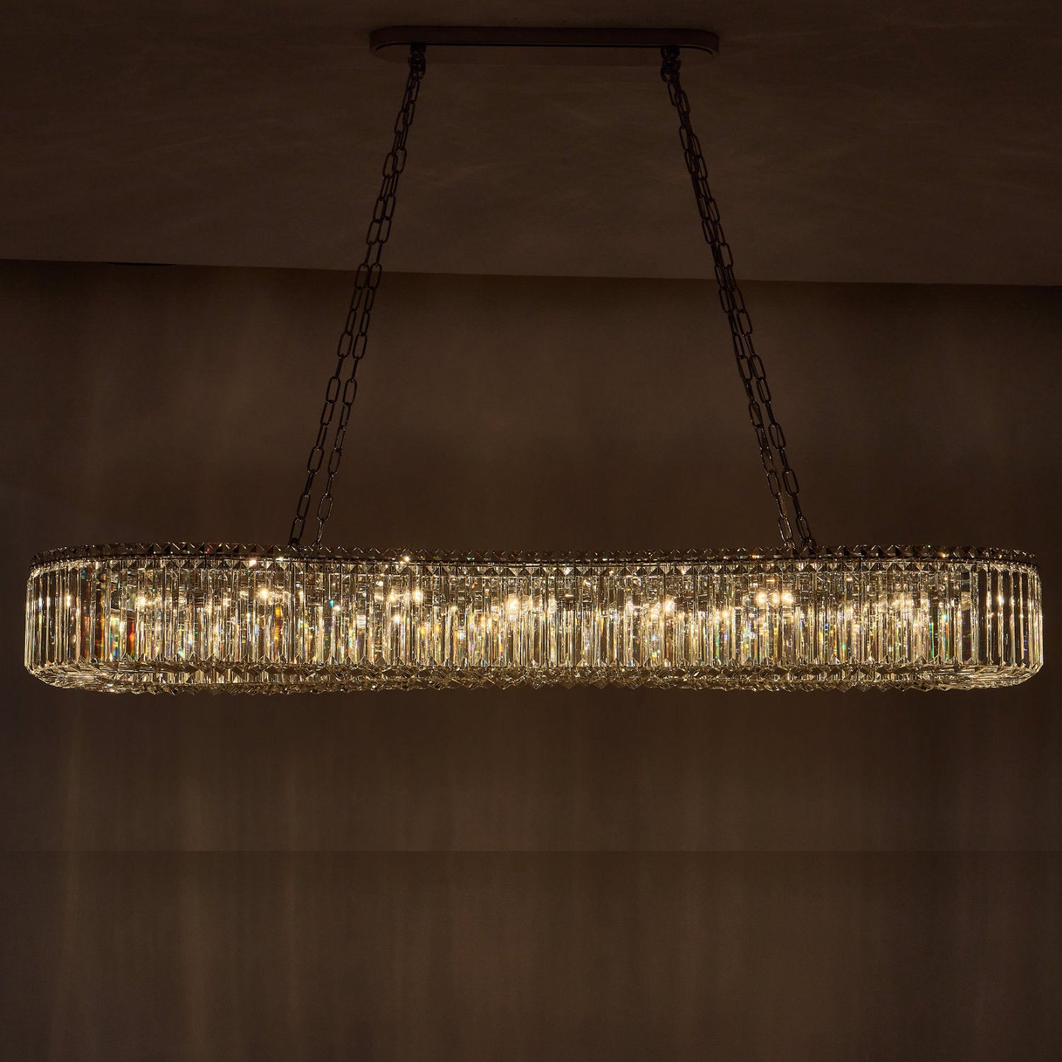 8'' Corda 18 Light Chrome Linear Pendant