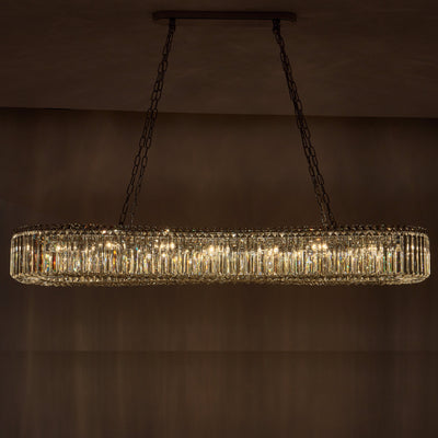 8'' Corda 18 Light Chrome Linear Pendant