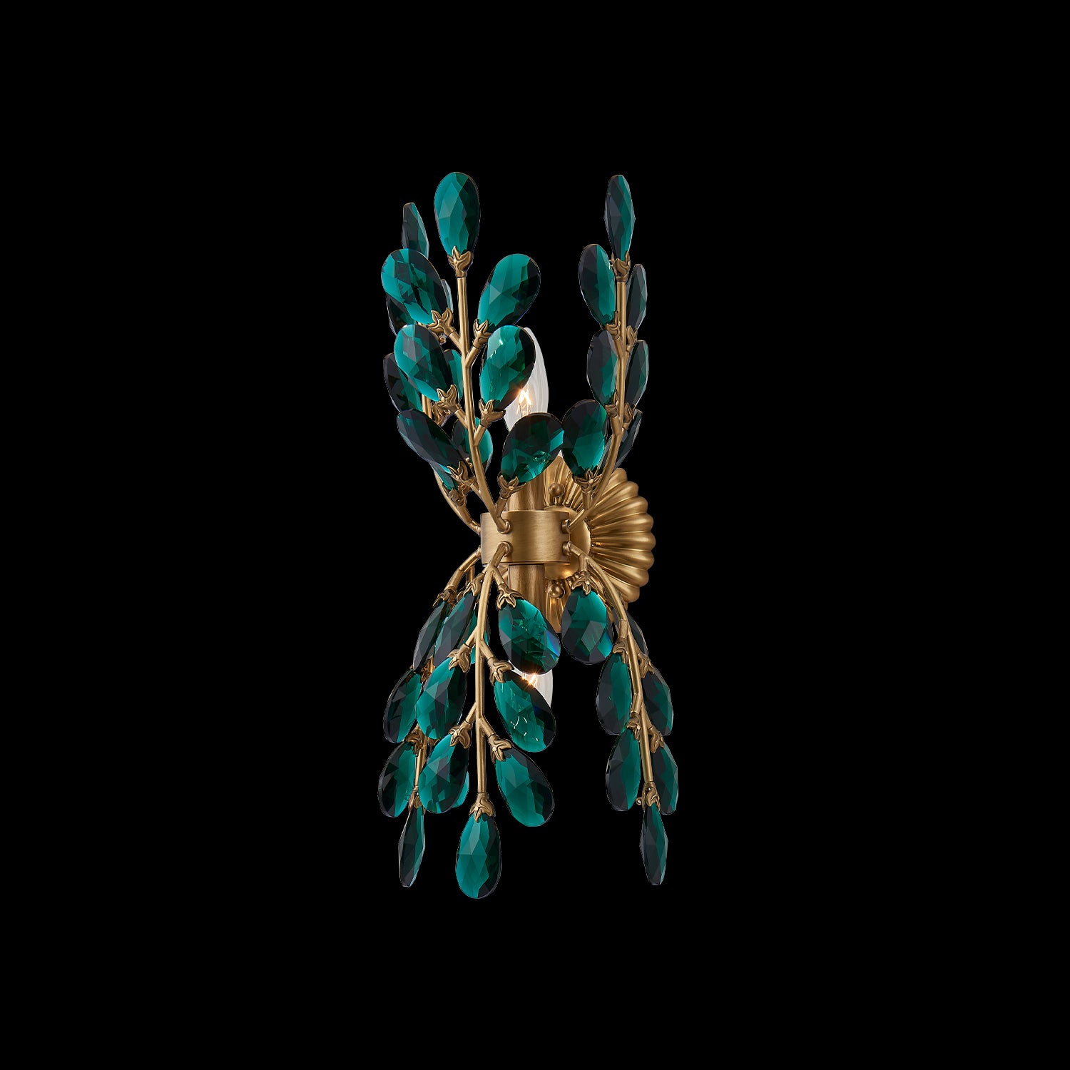 7'' Alloro 2 Light True Brass Wall Sconce