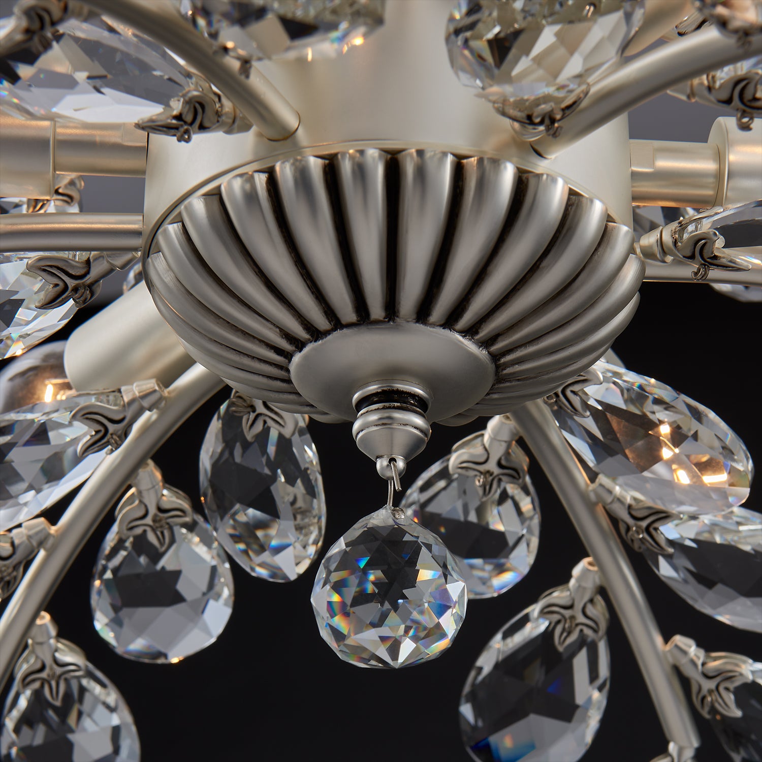 18'' Alloro 6 Light Pewter Chandelier