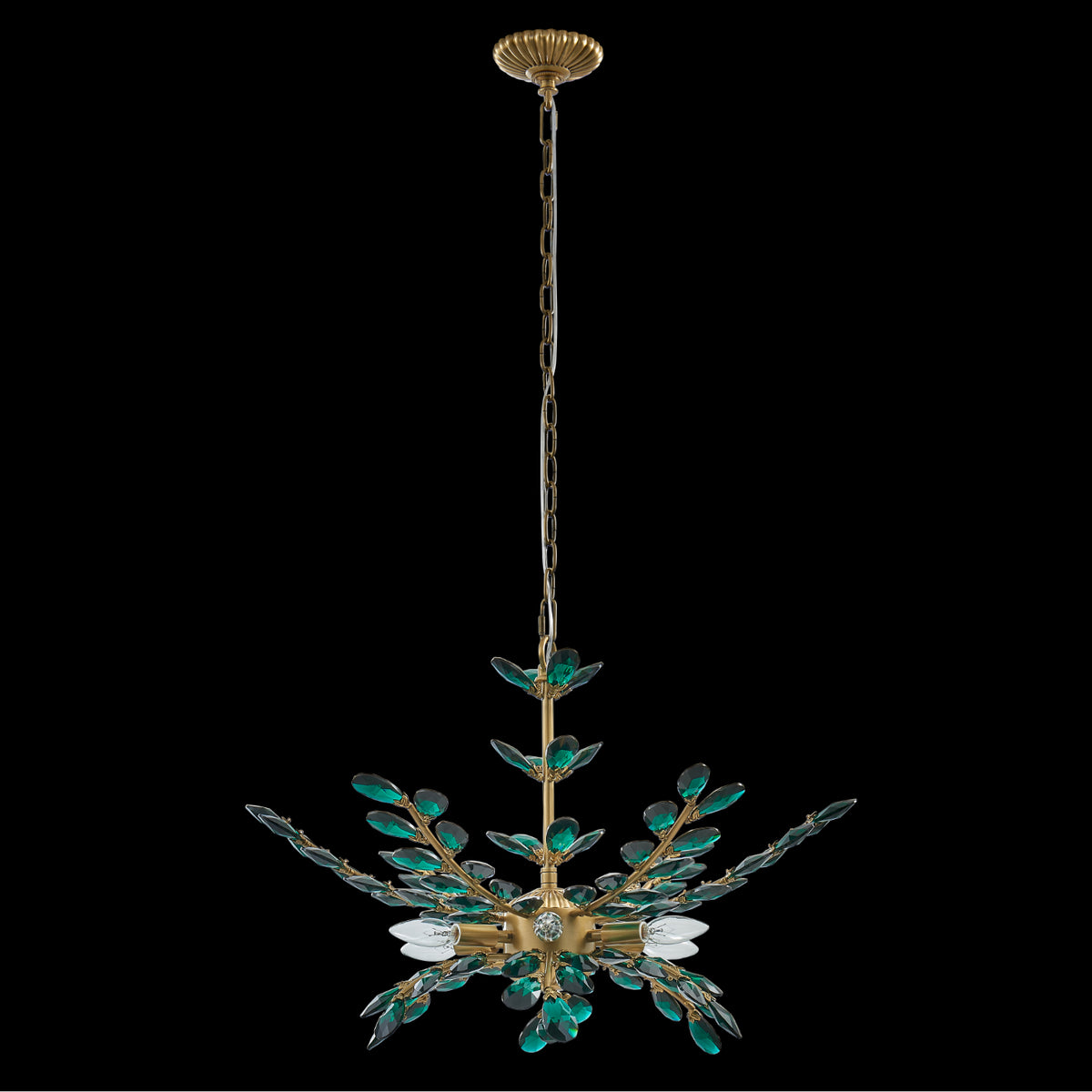 18'' Alloro 6 Light True Brass Chandelier