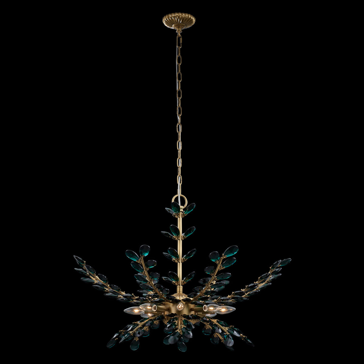 22.5'' Alloro 8 Light True Brass Chandelier