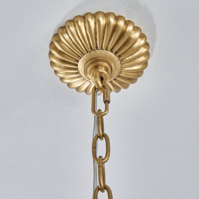 22.5'' Alloro 8 Light True Brass Chandelier