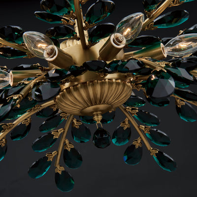 22.5'' Alloro 8 Light True Brass Chandelier