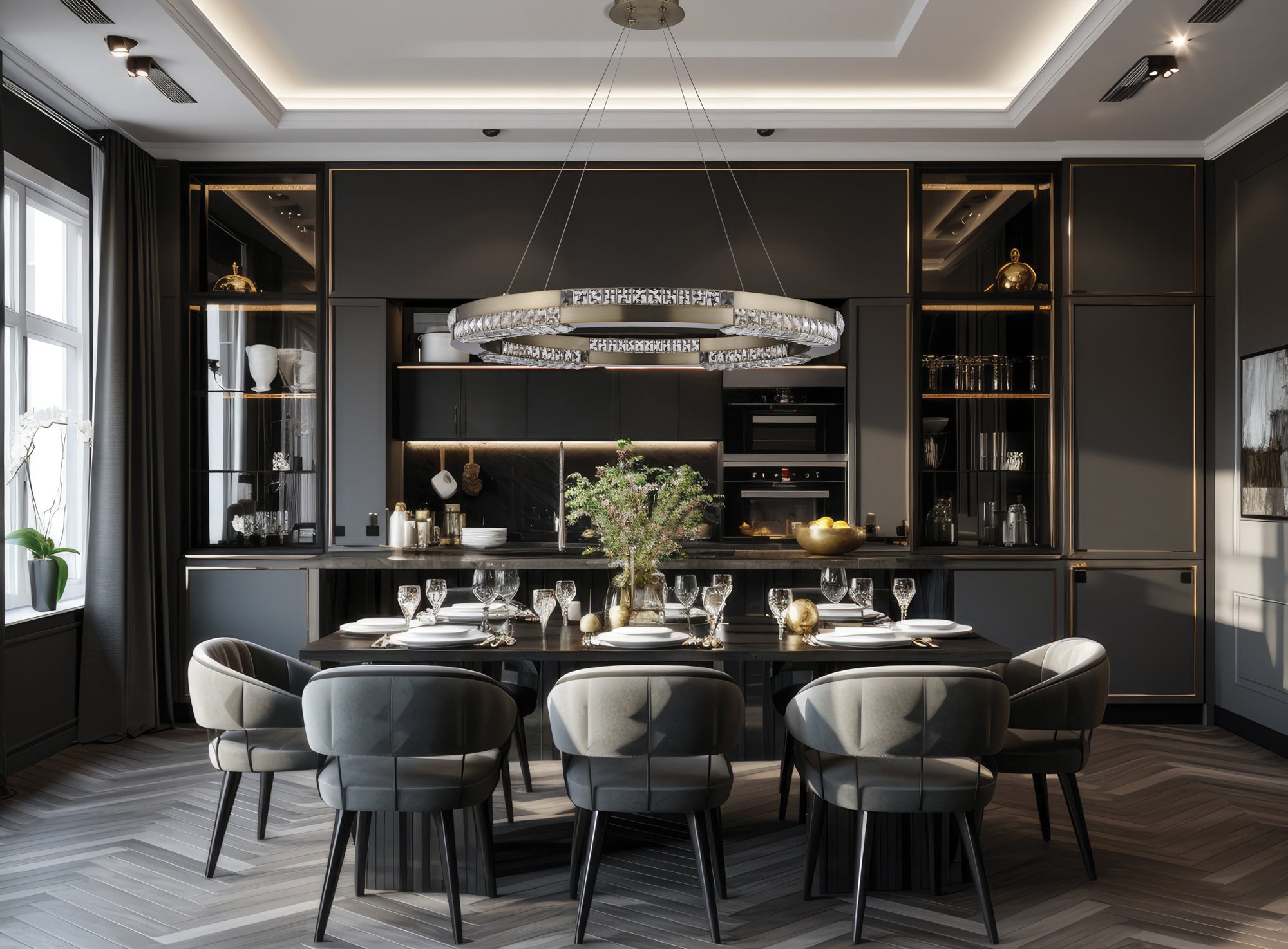 3'' Dama 1 Light Winter Brass Chandelier