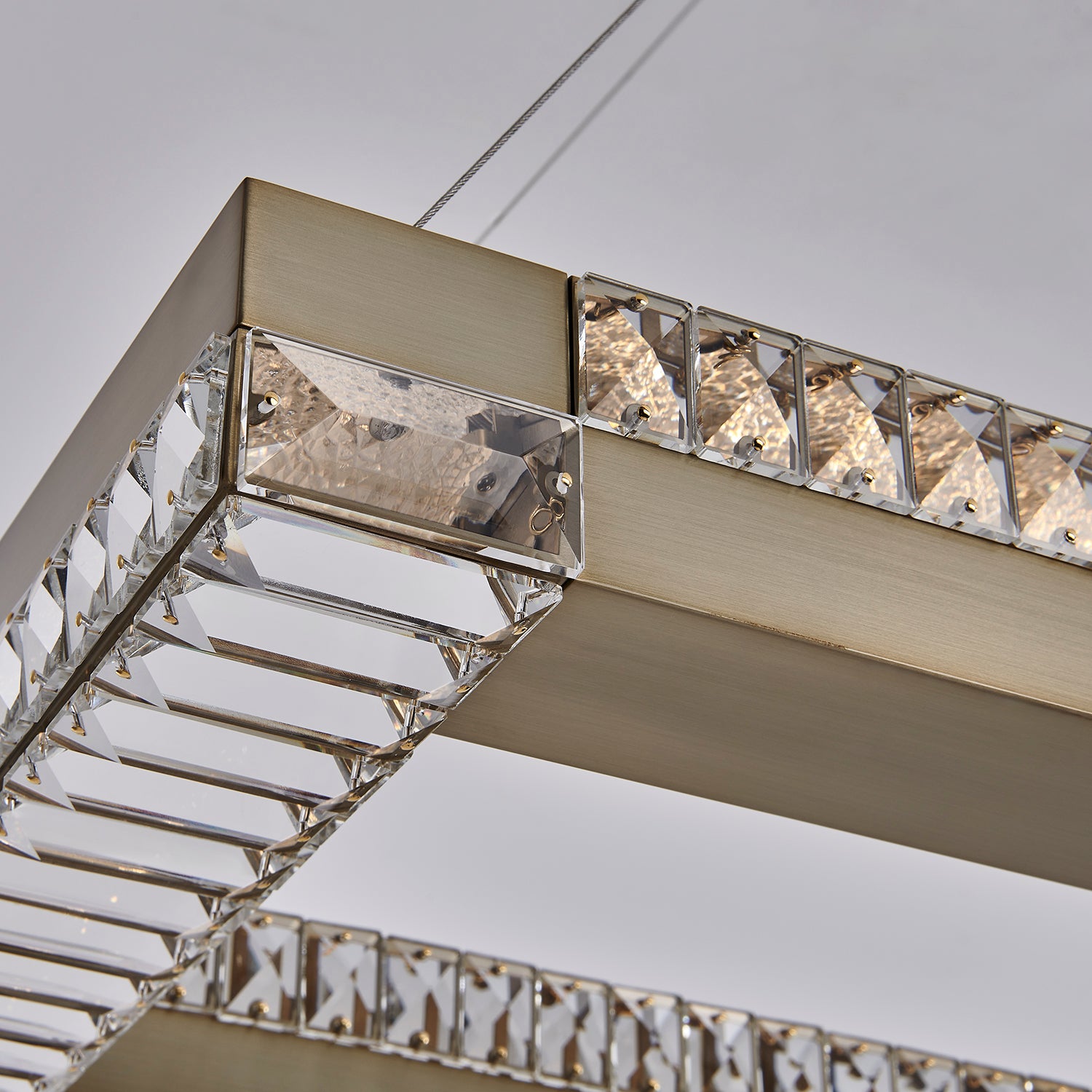 3'' Dama 1 Light Winter Brass Linear Pendant
