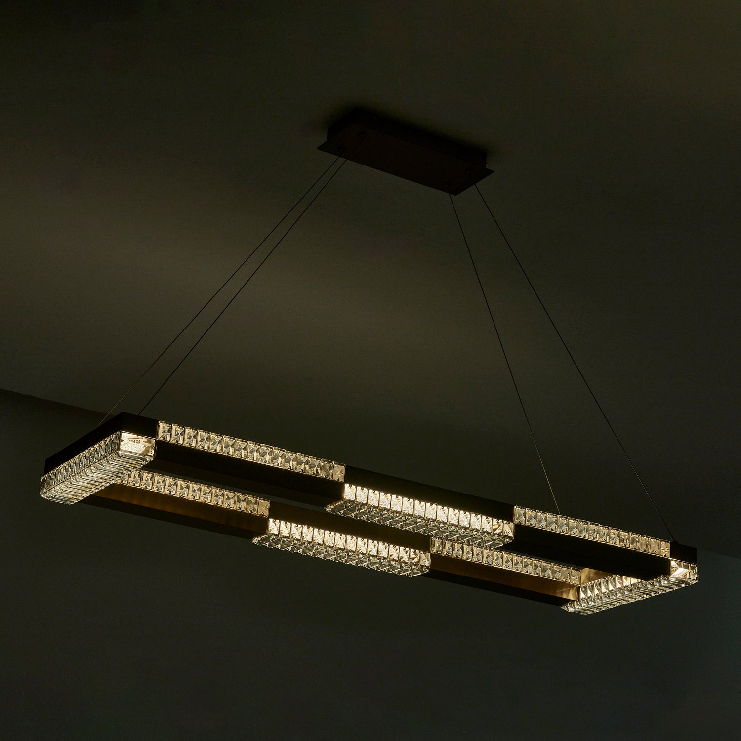 3'' Dama 1 Light Winter Brass Linear Pendant