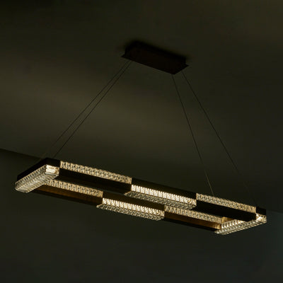 3'' Dama 1 Light Winter Brass Linear Pendant