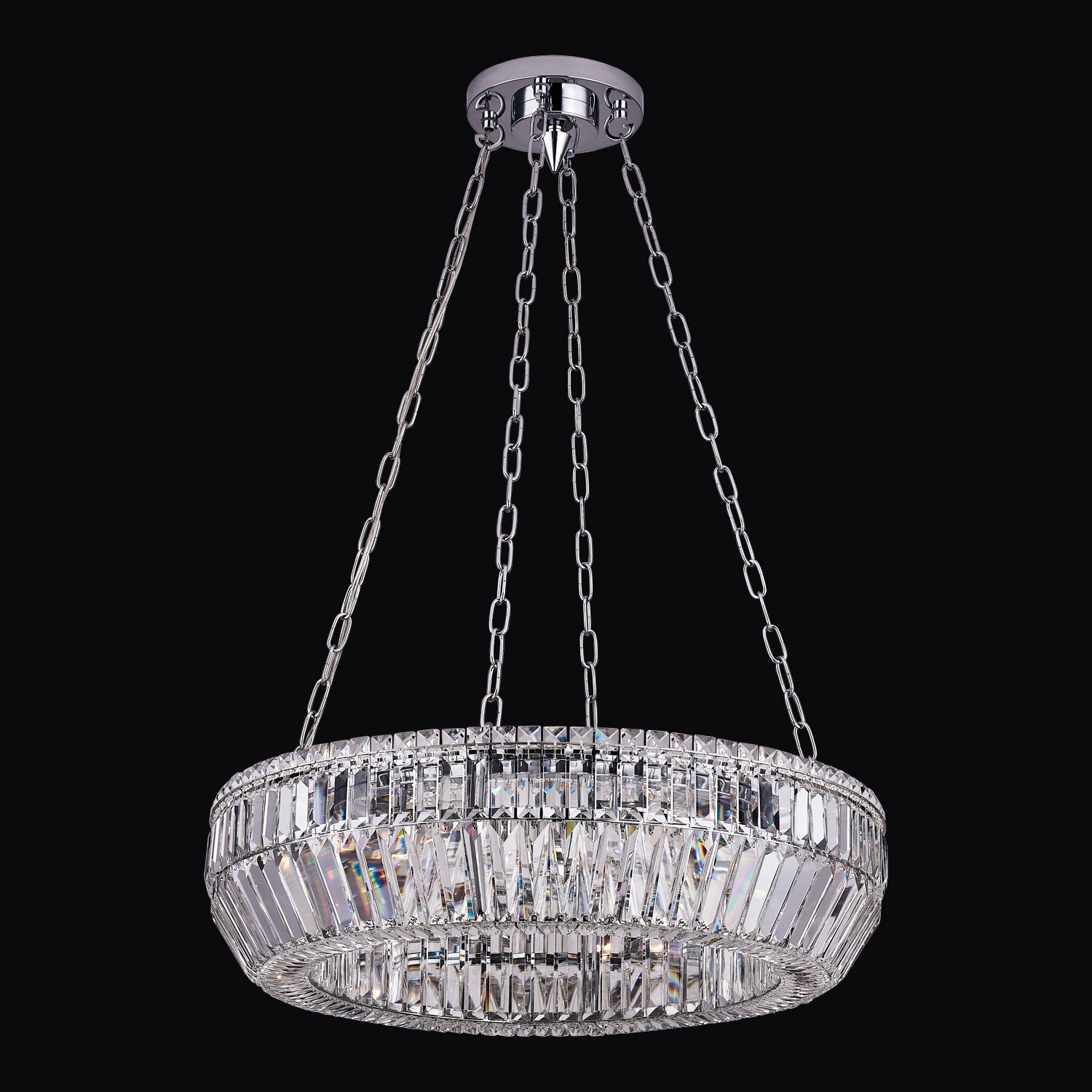 7'' Circolare 8 Light Chrome Chandelier