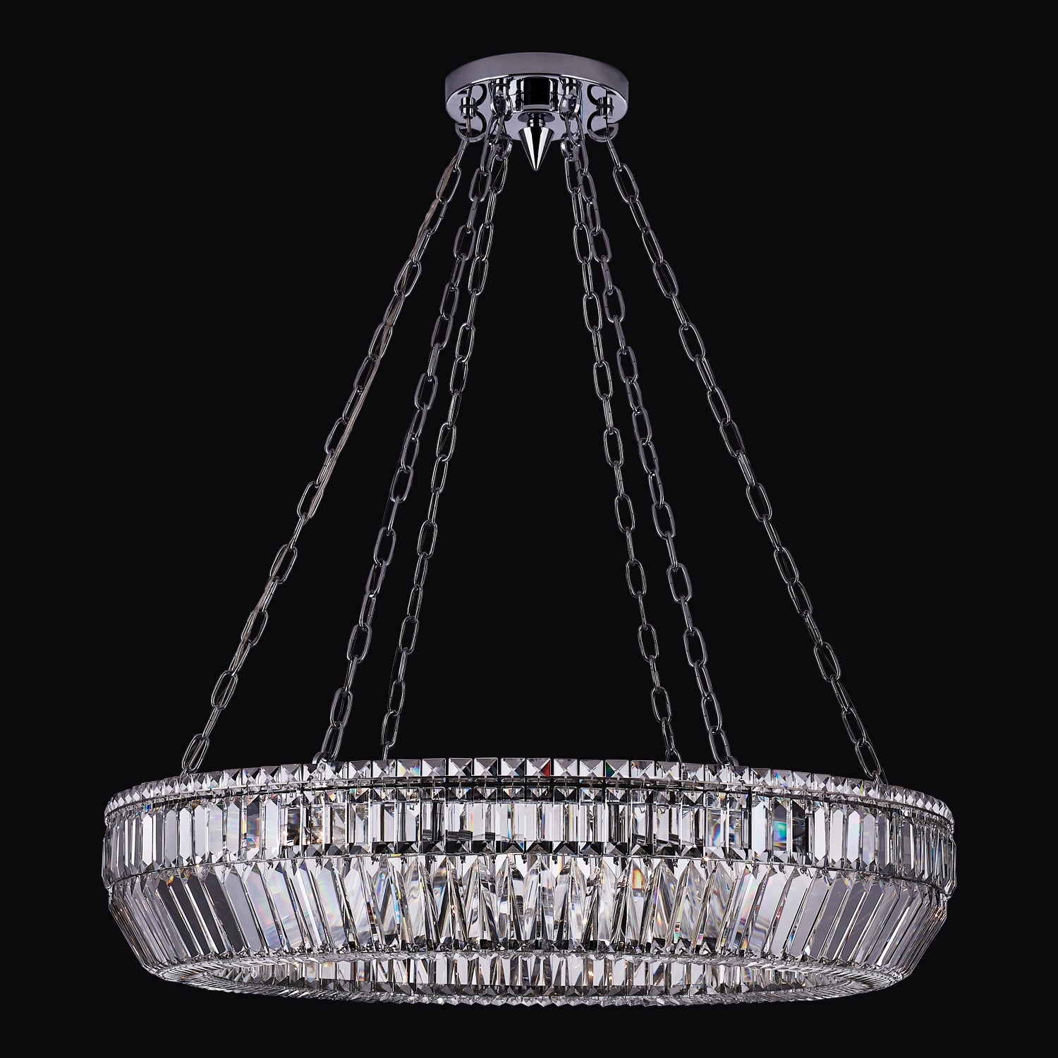 7'' Circolare 12 Light Chrome Chandelier