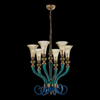 36'' Tinta 6 Light Winter Brass Chandelier