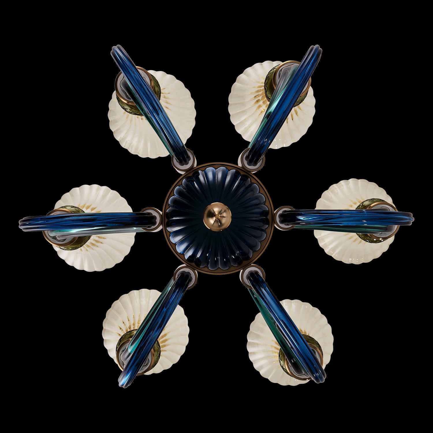 36'' Tinta 6 Light Winter Brass Chandelier