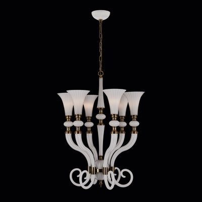 36'' Bianca 6 Light Winter Brass Chandelier