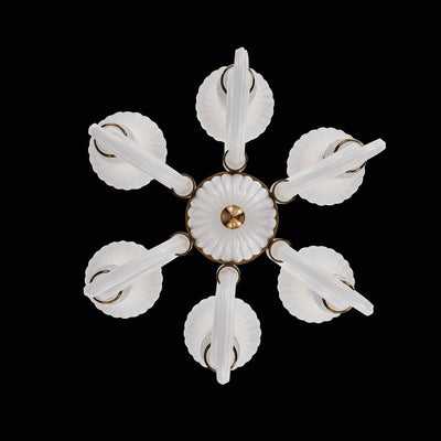 36'' Bianca 6 Light Winter Brass Chandelier