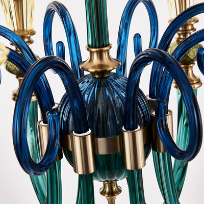 43'' Tinta 8 Light Winter Brass Chandelier