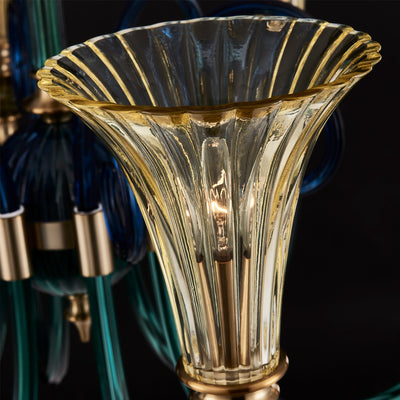 43'' Tinta 8 Light Winter Brass Chandelier