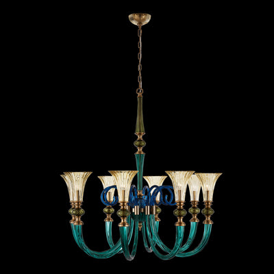 43'' Tinta 8 Light Winter Brass Chandelier