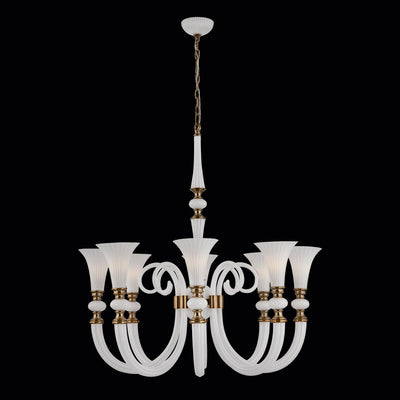43'' Bianca 8 Light Winter Brass Chandelier