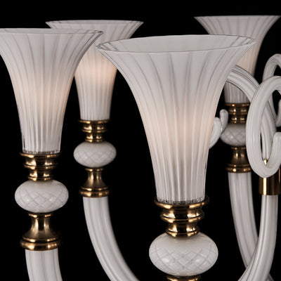 43'' Bianca 8 Light Winter Brass Chandelier