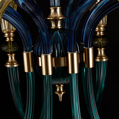 44'' Tinta 16 Light Winter Brass Chandelier
