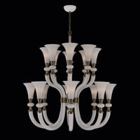 44'' Bianca 16 Light Winter Brass Chandelier