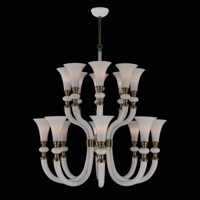 44'' Bianca 16 Light Winter Brass Chandelier