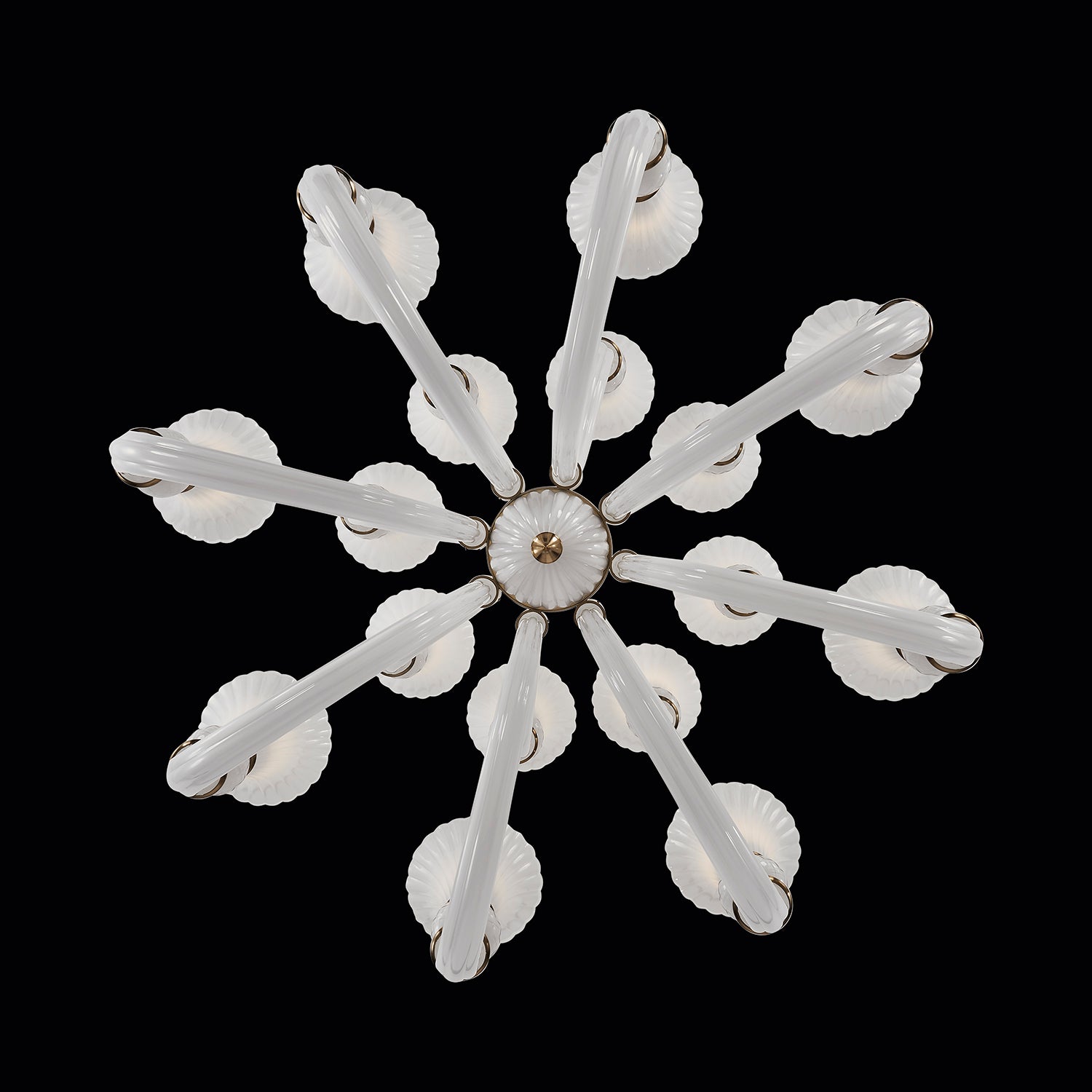 44'' Bianca 16 Light Winter Brass Chandelier